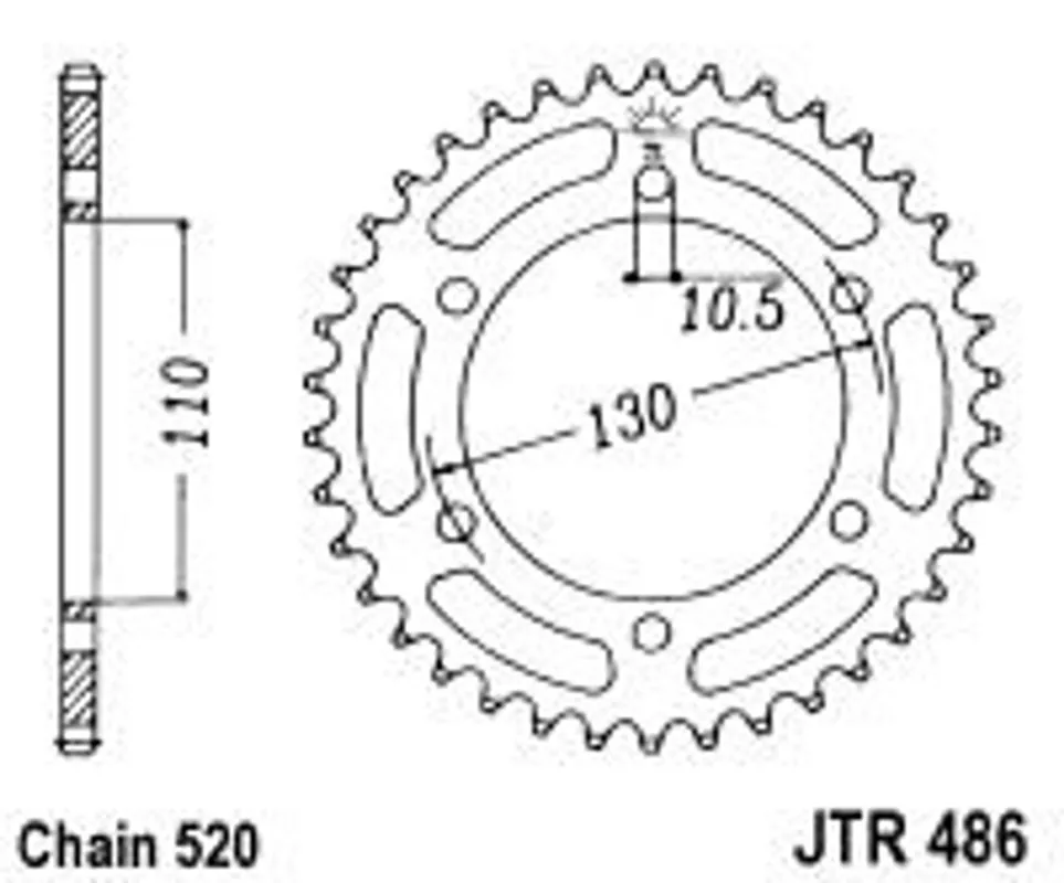 Aktuální Řetězová rozeta JT JTR 486-43 43 zubů, 520