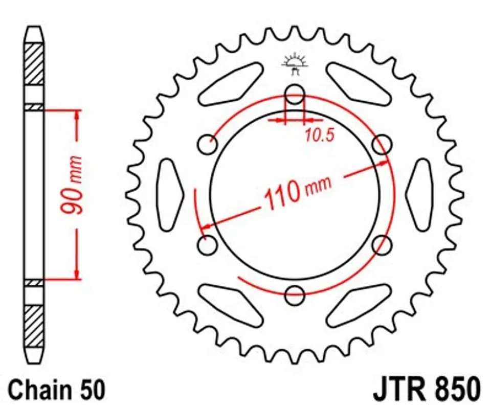 Levný Řetězová rozeta JT JTR 850-31 31 zubů, 530