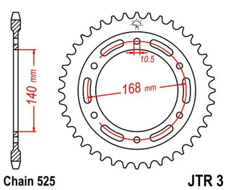 Must-Have Řetězová rozeta JT JTR 3-41 41 zubů, 525