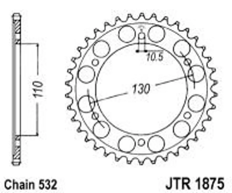 Řetězová rozeta JT JTR 1875-48 48 zubů, 532 Kup Teď