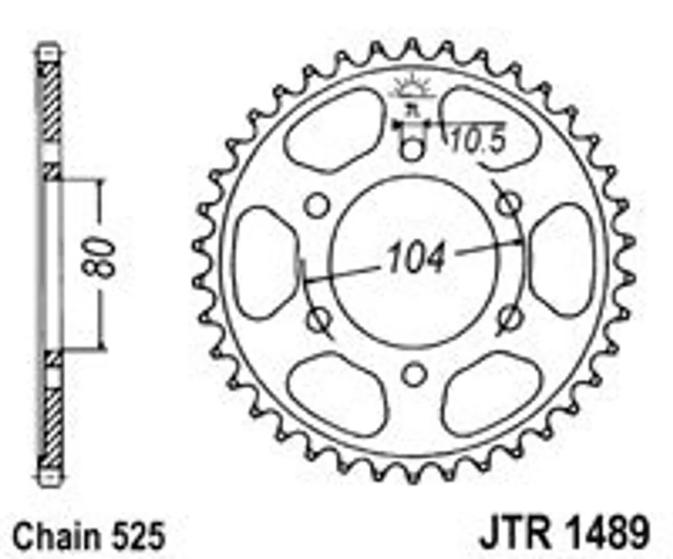 Aktuální Řetězová rozeta JT JTR 1489-39 39 zubů, 525