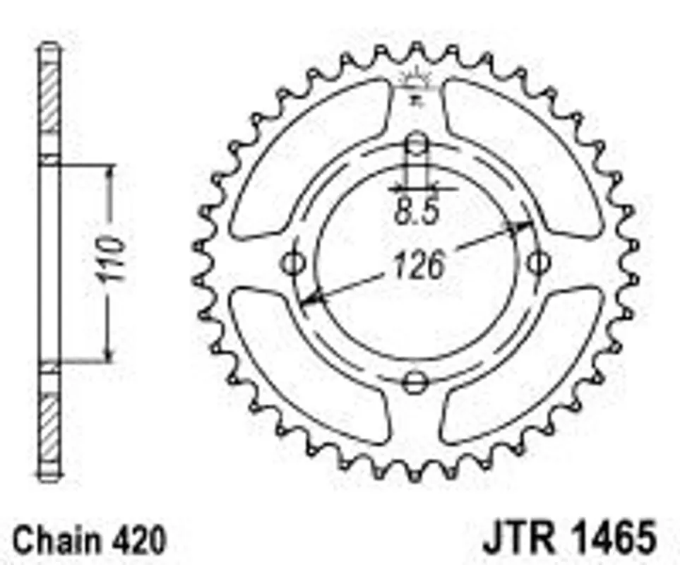 Finální Výprodej Řetězová rozeta JT JTR 1465-47 47 zubů, 420