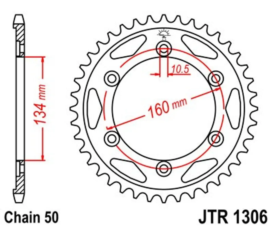 Nejprodávanější Řetězová rozeta JT JTR 1306-40 40 zubů, 530