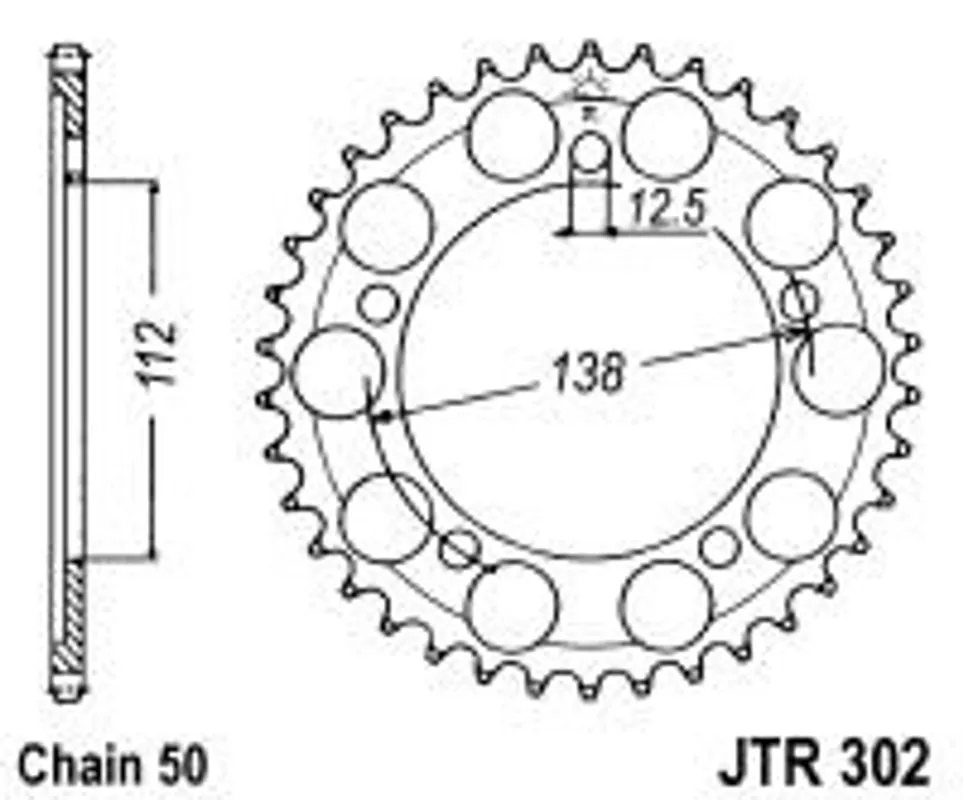 Řetězová rozeta JT JTR 302-40 41 zubů, 530 Nová Kolekce