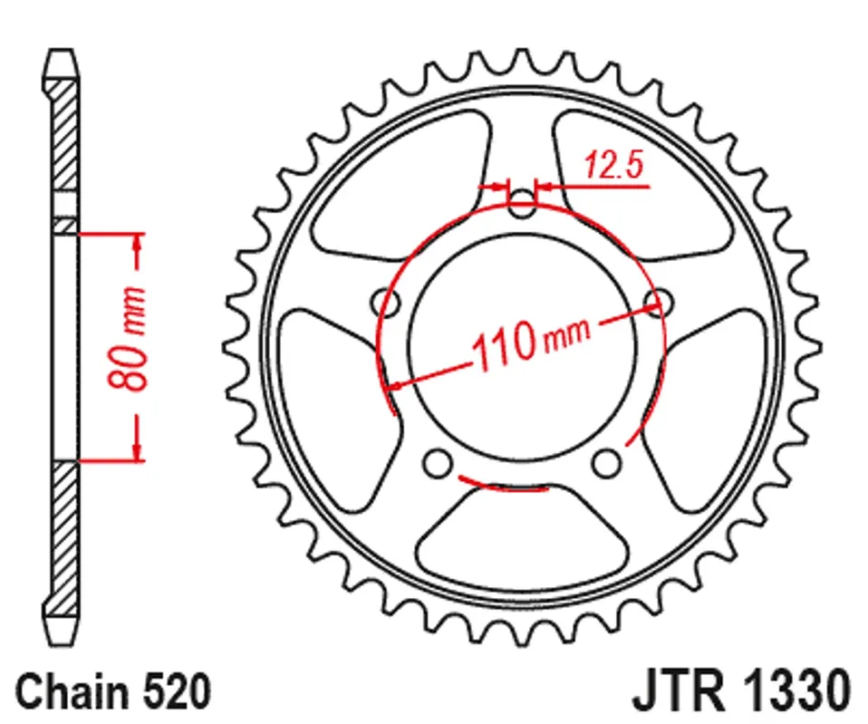 Tovární Cena Řetězová rozeta JT JTR 1330-45ZBK