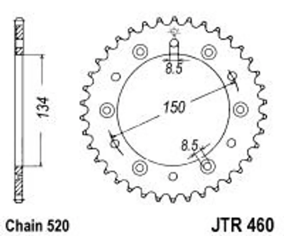 Ihned K Objednání Řetězová rozeta JT JTR 460-47 47 zubů, 520