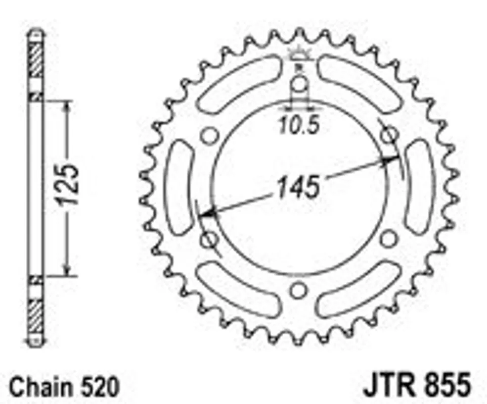 Cenový Hit Řetězová rozeta JT JTR 855-47 47 zubů, 520