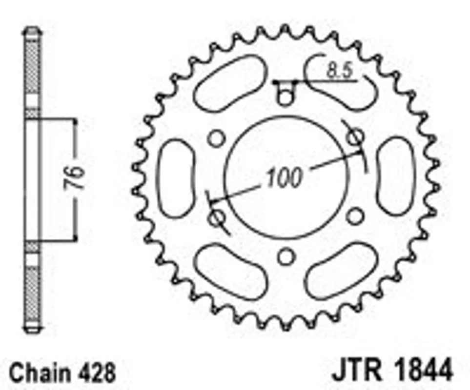 Řetězová rozeta JT JTR 1844-48 48 zubů, 428 Odeslání Ihned