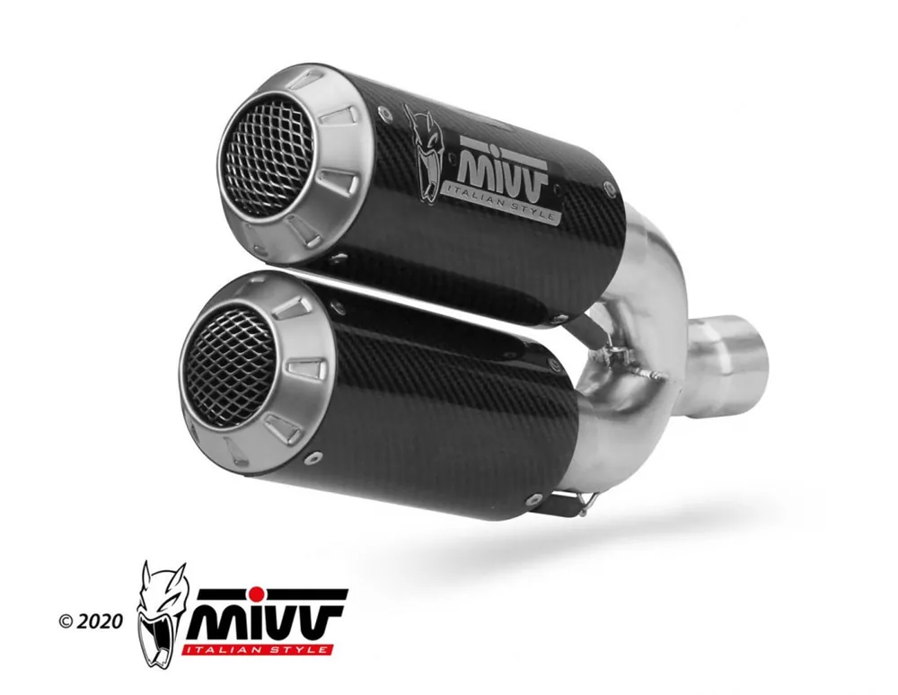 Značkový 2 koncovky výfuku MIVV MK3 D.043.SM3C Karbon