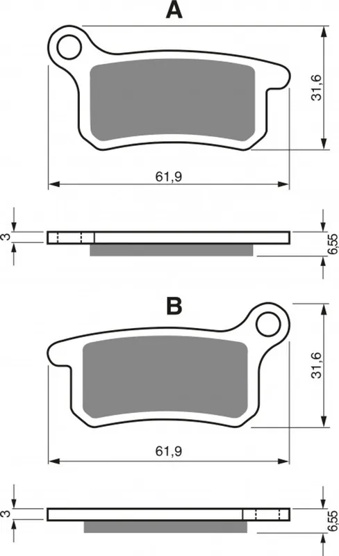 Brzdové destičky GOLDFREN 185 S33 OFF-ROAD REAR Akční Nabídka