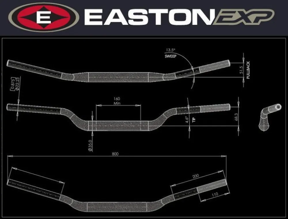 Levný Řídítka EASTON EXP EXP M 68 51