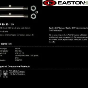 Montážní sada řidítek EASTON EXP EXP TH 90 11.9 Tovární Cena