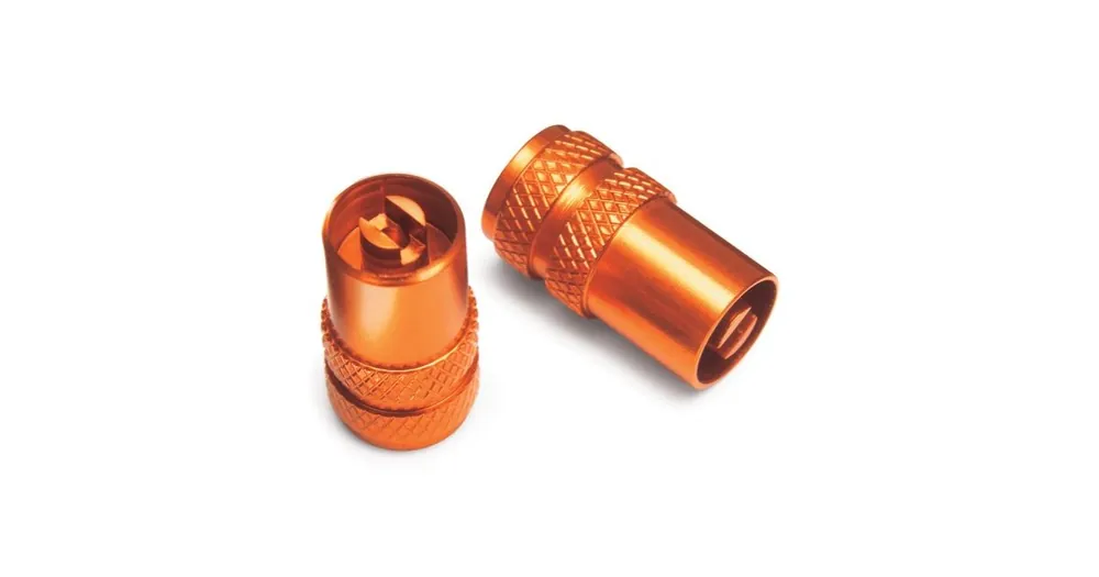 KTM SCHRADER VALVE CAP SET FLAT Originální
