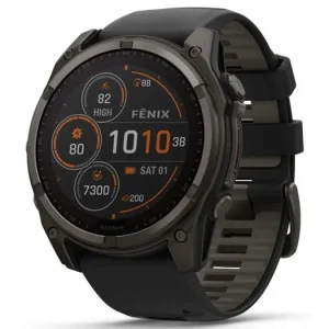 Super Cena GARMIN FENIX 8 - 51 mm, SOLAR Carbon grey s Black/Grey silikonovým řemínkem