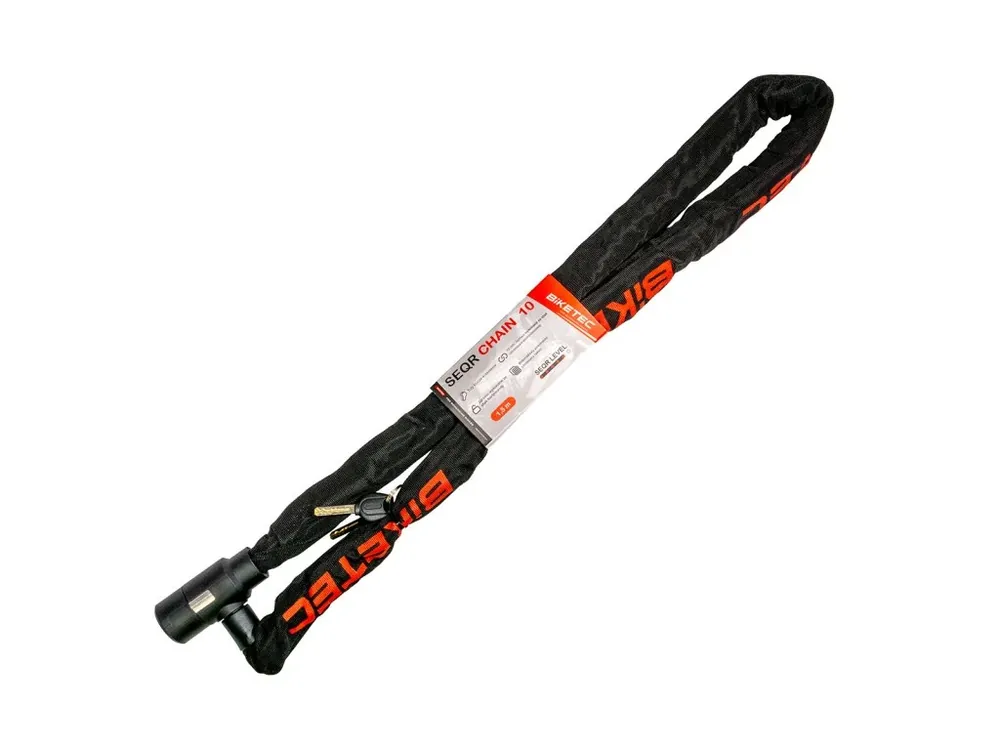 Vysoce Kvalitní BIKETEC Řetěz 1,5 m / 10 mm vestavěný zámek
