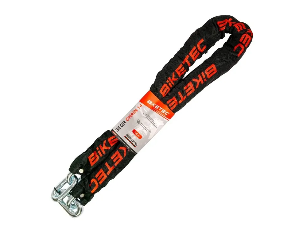 Vysoce Kvalitní BIKETEC Řetěz 1,5 m / 14 mm ČERNÝ