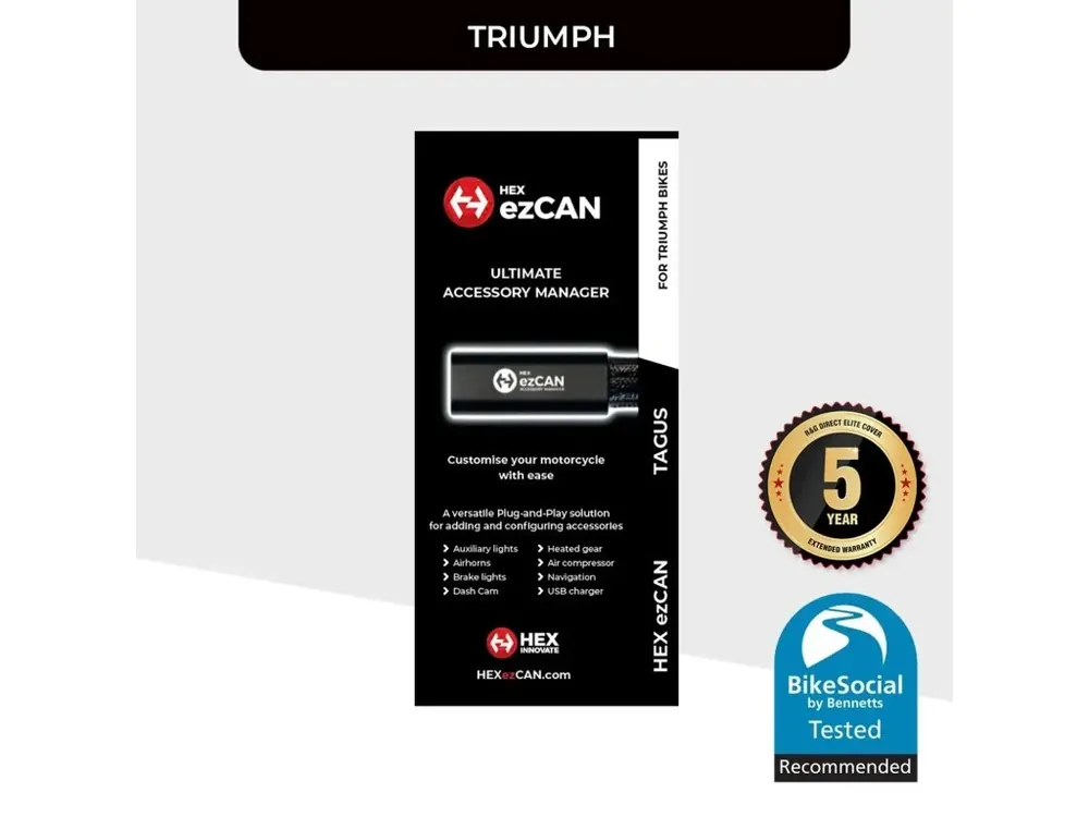 Autentický HEX ezCAN Tagus Triumph Bikes Tiger 900 / Tiger 1200 22-