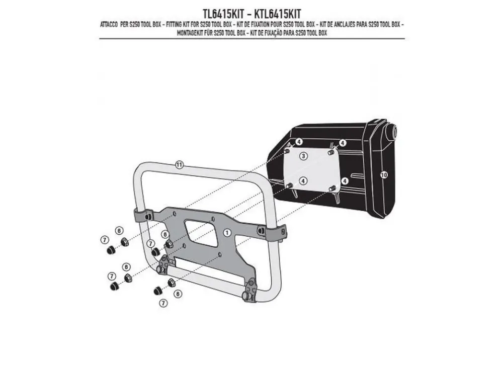 Kappa Držák Toolbox Kappa pro Triumph Tiger 900 Transalp XL750 KTL6415KIT Kup Teď