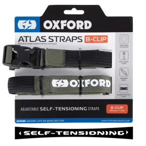 Objednat Nyní OXFORD Popruhy Atlas B-Clip 26MM x 1,2M Zelené 2Ks