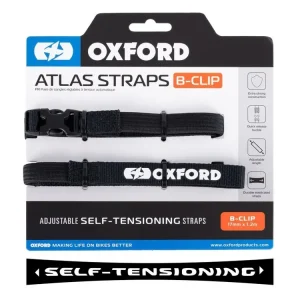 Sleva OXFORD Popruhy Atlas B-Clip 17MM x 1,2M Černé 2Ks