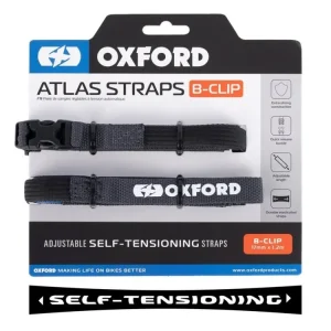 OXFORD Popruhy Atlas B-Clip 17MM x 1,2M Šedá 2Ks Nízká Cena