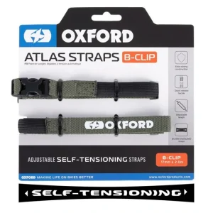 Novinka OXFORD Popruhy Atlas B-Clip 17MM x 2M Zelená 2Ks