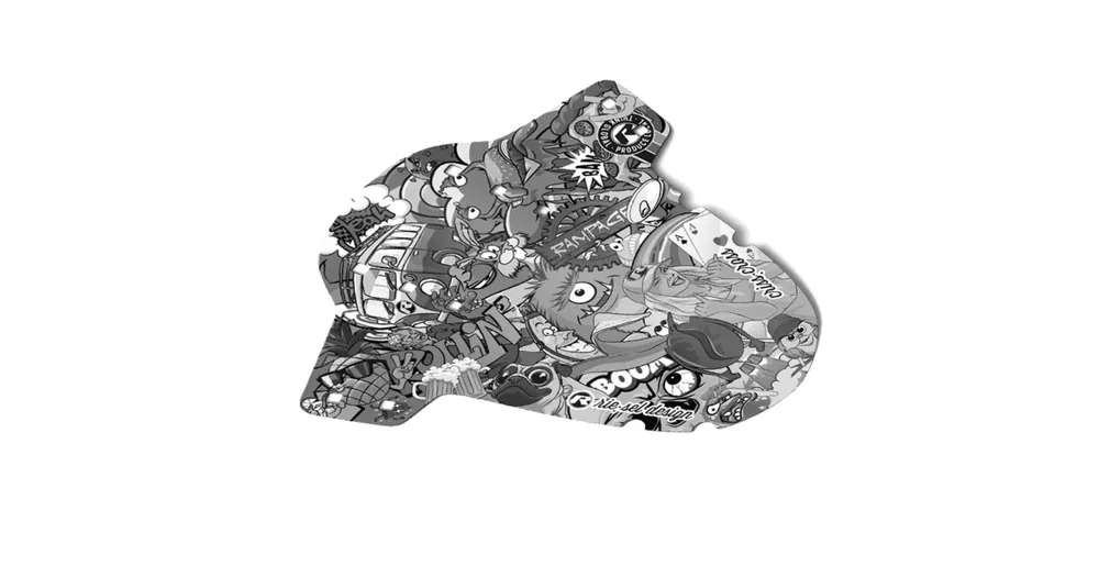 Tovární Cena Blatník RIE SEL DESIGN criss cross stickerbomb eyecatcher ultrablack