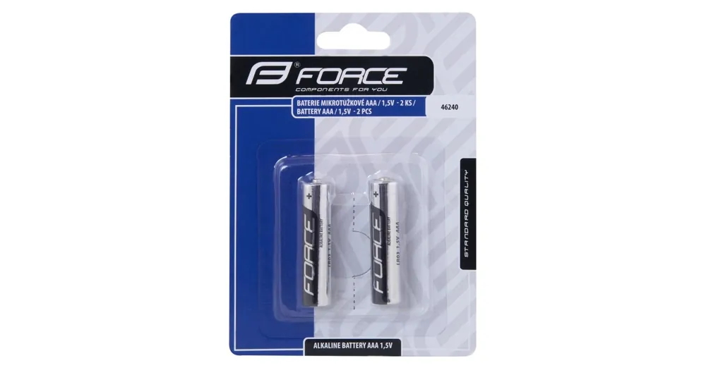 Super Cena Baterie FORCE mikrotužkové AAA 1,5V 2 ks
