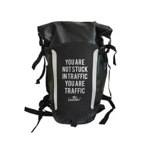 Batoh THE VANDAL Waterproof You Are Not Stuck In Traffic You Are Traffic Black Vysoce Kvalitní